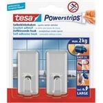 Tesa System - Haken, classic, chrom2 Stück