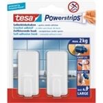 Tesa Powerstrips® Haken Large Classic, weiß 2 Stück