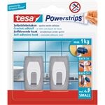 Tesa Powerstrips® Haken Small Metall-Kunststoff Ko