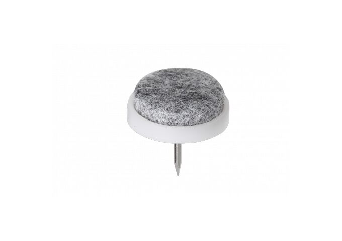 Metafranc Filzgleiter mit Stift 20 mm, weiss,20 St.